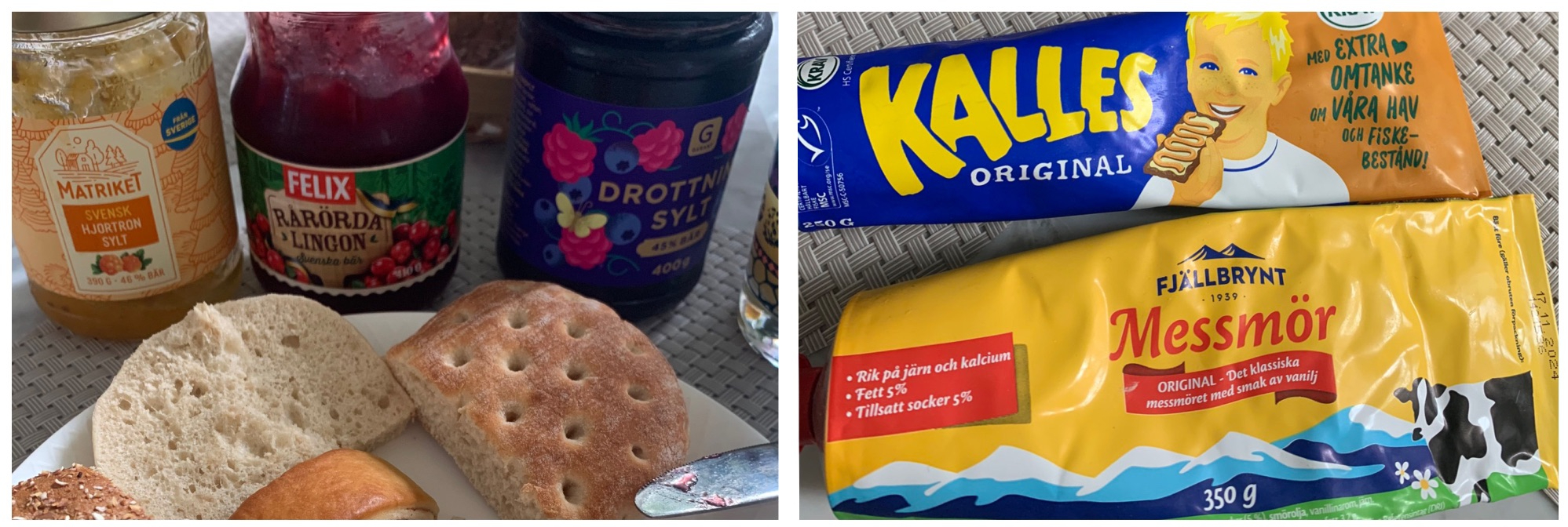 swedish breakfast bread jam kalles messmör