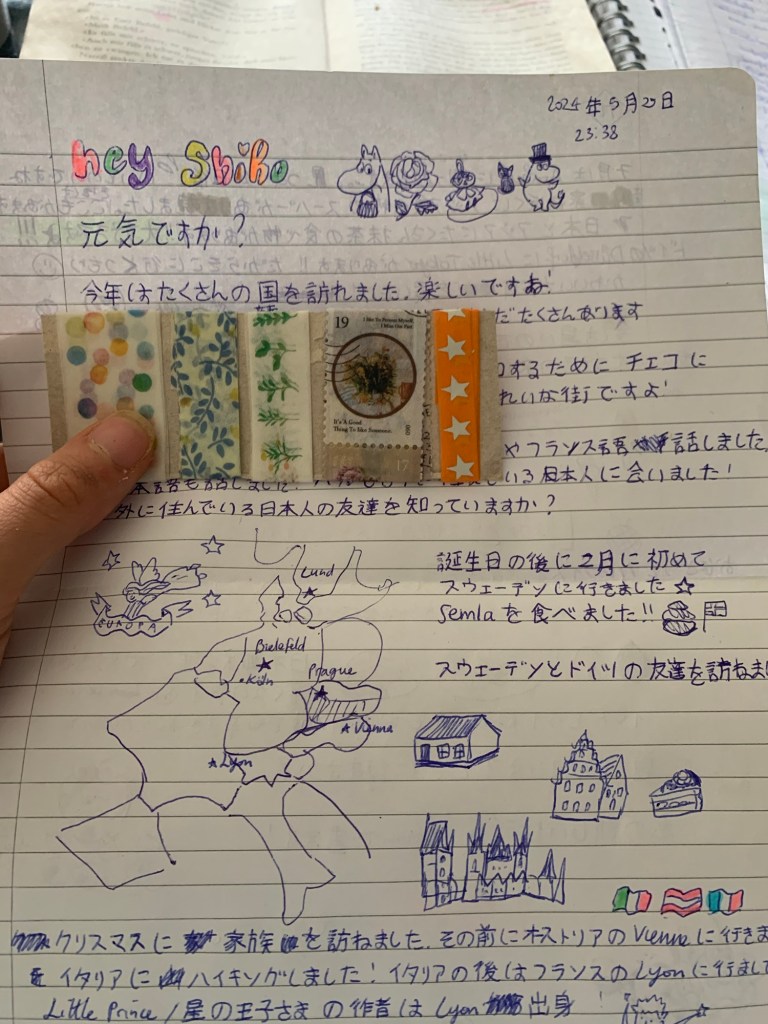 letter for Japanese penpal
