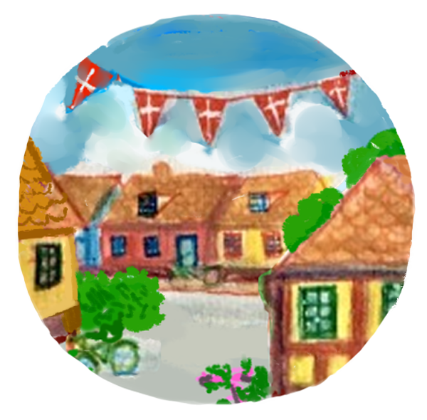 danish scenery illustration
